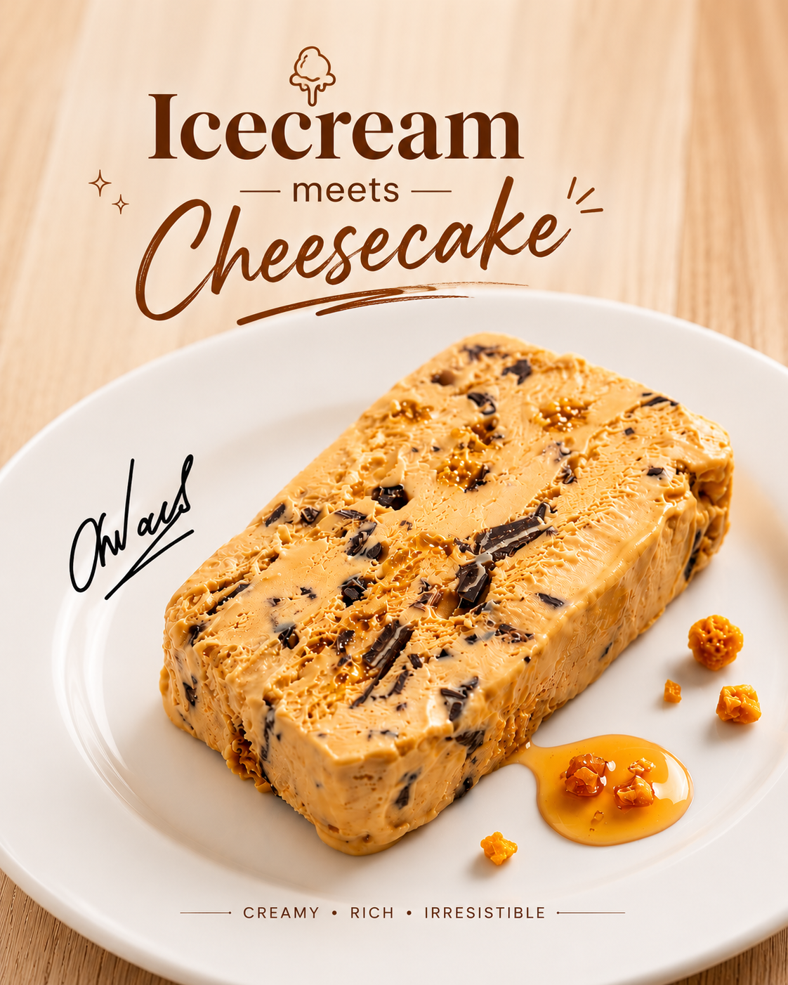 The Aussie Ripple — ice cream meets cheesecake